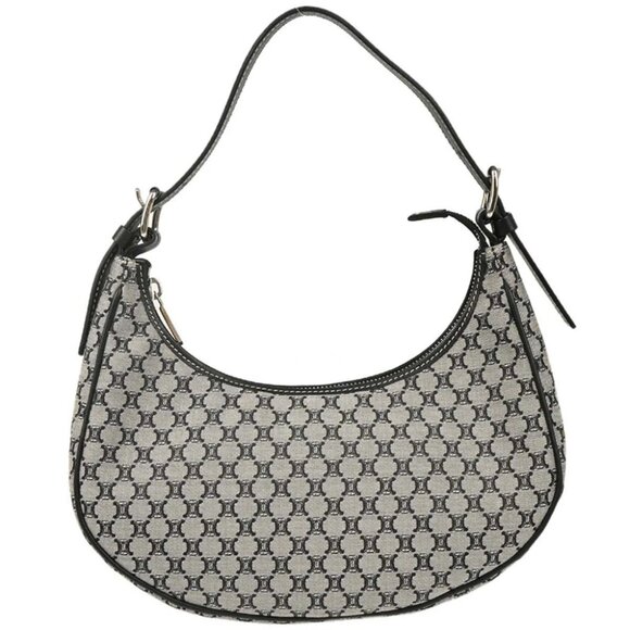 Celine Gray Canvas Macadam Handbag - Picture 1 of 10